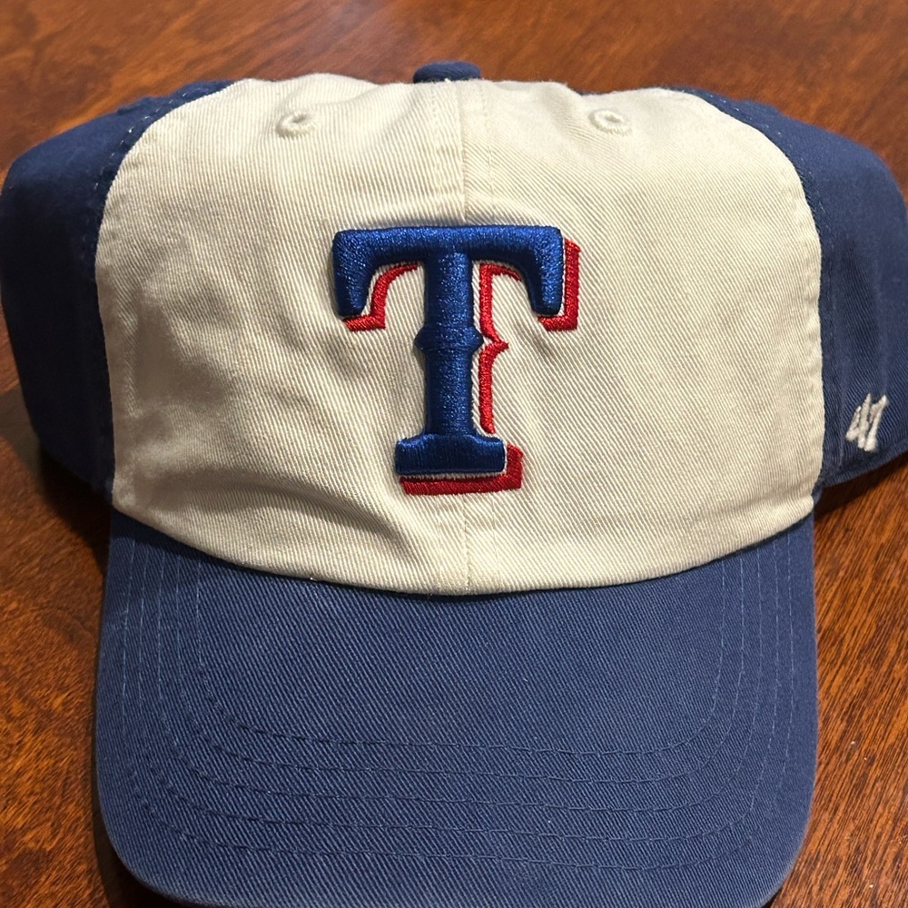 ‘47 Brand Texas Rangers 47 Brand Blue and Youth OSAdjustable Hat